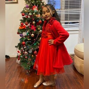 Sparkling Red Kids Dress